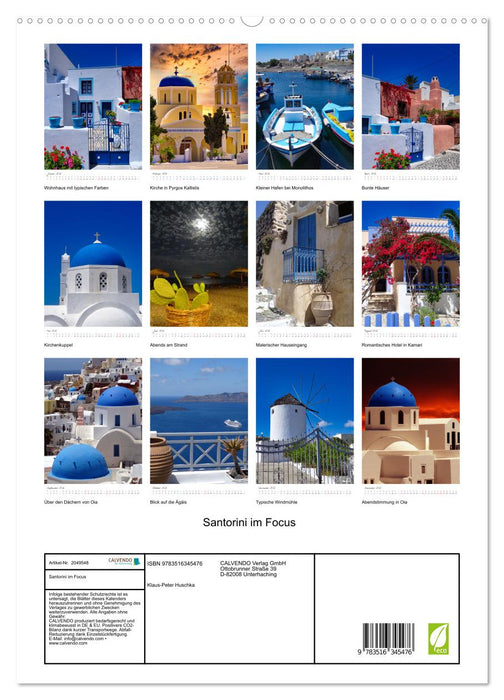 Santorini im Focus (CALVENDO Premium Wandkalender 2026)