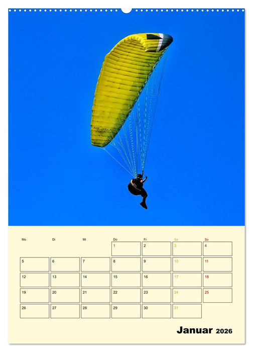 Paragliding - extrem aufregend (CALVENDO Premium Wandkalender 2026)