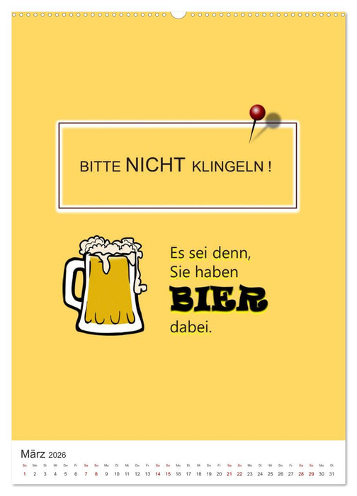 TRINKSPRÜCHE rund um Bier, Wein und Co. … (CALVENDO Premium Wandkalender 2026)