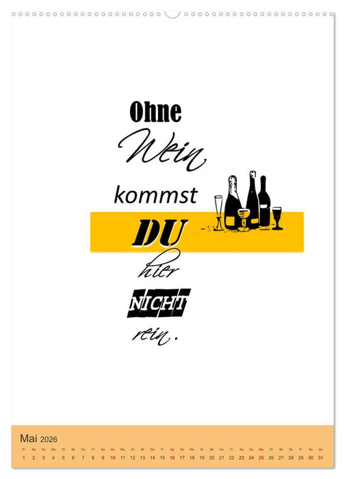 TRINKSPRÜCHE rund um Bier, Wein und Co. … (CALVENDO Premium Wandkalender 2026)
