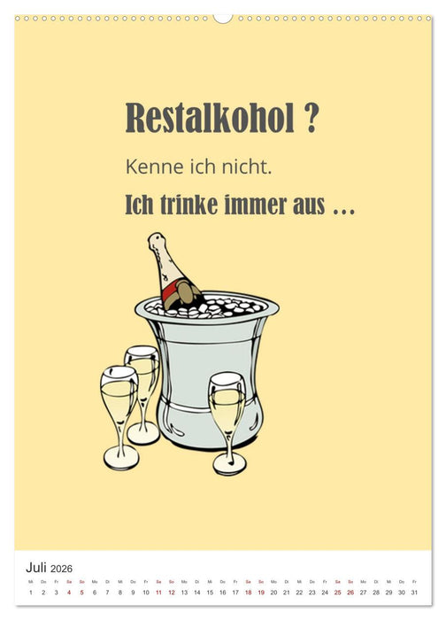 TRINKSPRÜCHE rund um Bier, Wein und Co. … (CALVENDO Premium Wandkalender 2026)