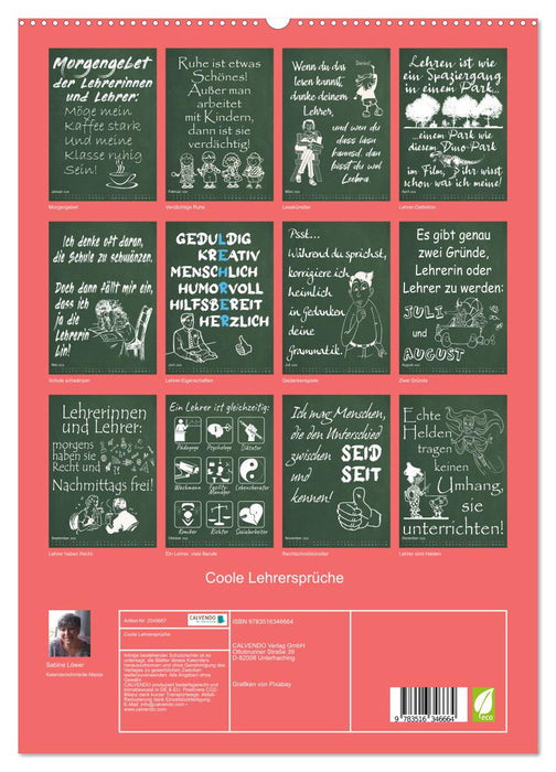 Coole Lehrersprüche (CALVENDO Premium Wandkalender 2026)