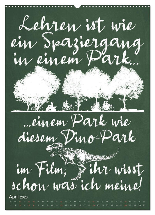 Coole Lehrersprüche (CALVENDO Premium Wandkalender 2026)