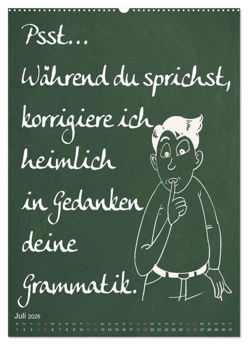 Coole Lehrersprüche (CALVENDO Premium Wandkalender 2026)