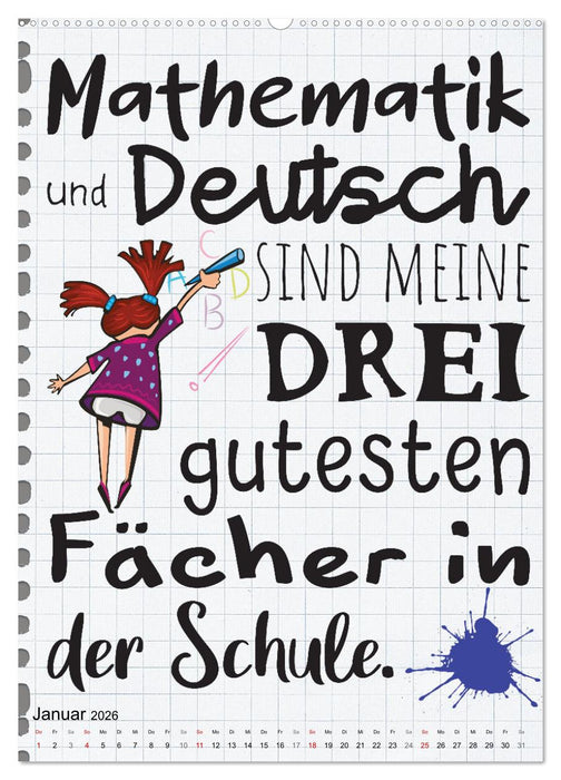 Schüler-Sprüche (CALVENDO Premium Wandkalender 2026)
