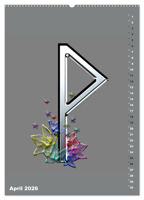 Germanische Runen (CALVENDO Premium Wandkalender 2026)