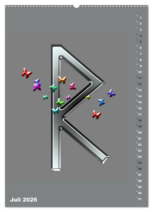 Germanische Runen (CALVENDO Premium Wandkalender 2026)