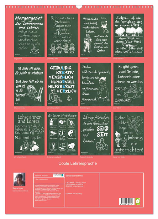 Coole Lehrersprüche (CALVENDO Wandkalender 2026)