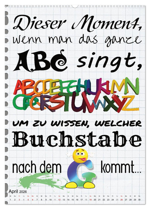 Schüler-Sprüche (CALVENDO Wandkalender 2026)