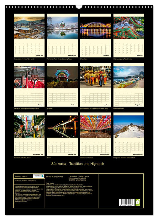 Südkorea - Tradition und Hightech (CALVENDO Wandkalender 2026)