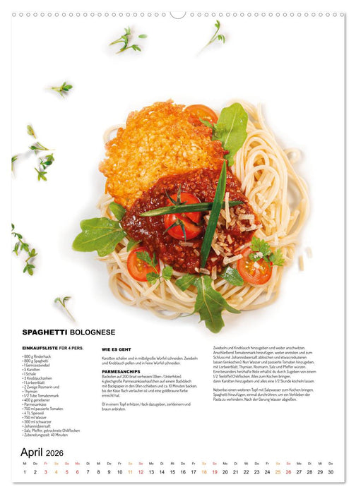 Mach den Teller voll 2026 (CALVENDO Wandkalender 2026)