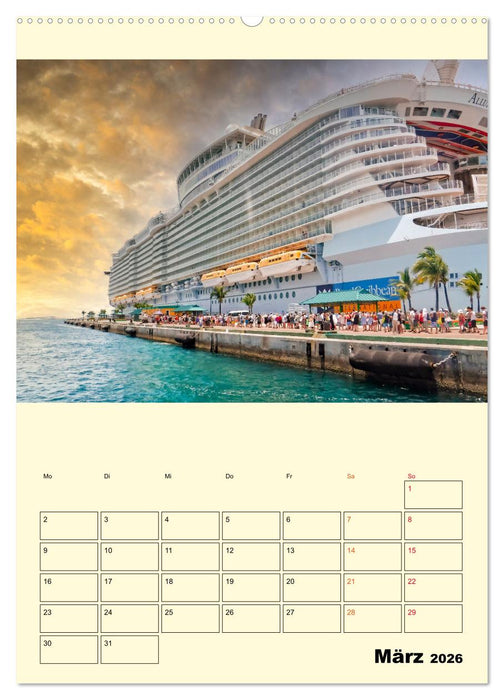 Kreuzfahrtschiffe - die Welt ist dein Ziel (CALVENDO Wandkalender 2026)