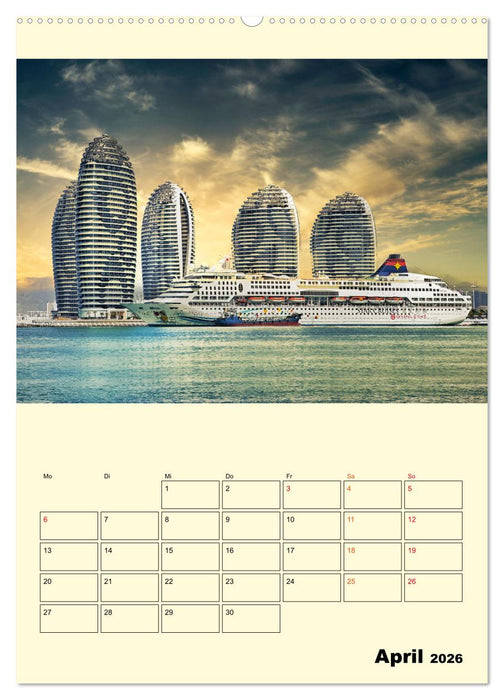 Kreuzfahrtschiffe - die Welt ist dein Ziel (CALVENDO Wandkalender 2026)