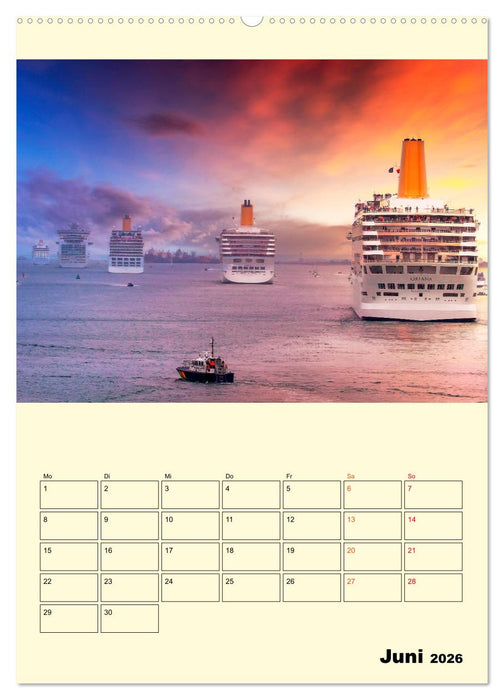 Kreuzfahrtschiffe - die Welt ist dein Ziel (CALVENDO Wandkalender 2026)