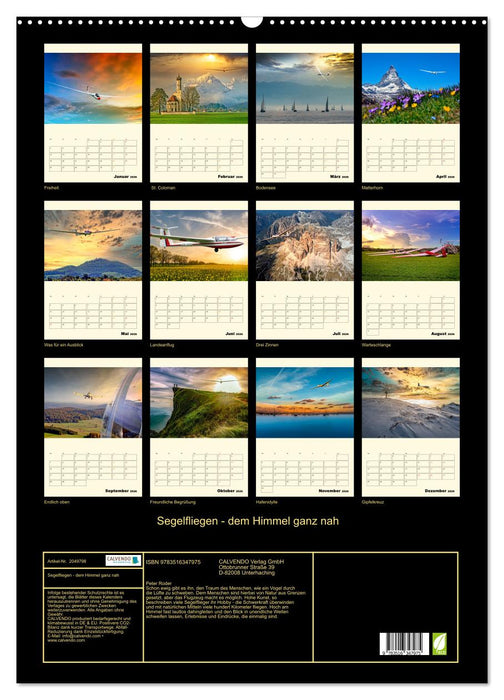 Segelfliegen - dem Himmel ganz nah (CALVENDO Wandkalender 2026)