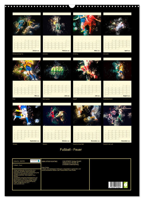 Fußball - Feuer (CALVENDO Wandkalender 2026)