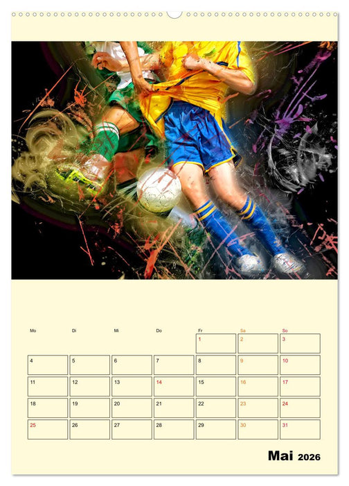 Fußball - Feuer (CALVENDO Wandkalender 2026)