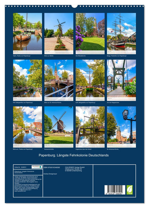 Papenburg. Längste Fehnkolonie Deutschlands (CALVENDO Premium Wandkalender 2026)