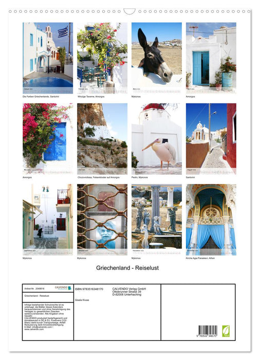 Griechenland - Reiselust (CALVENDO Wandkalender 2026)