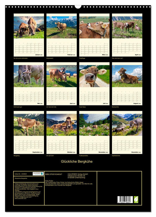 Glückliche Bergkühe (CALVENDO Wandkalender 2026)