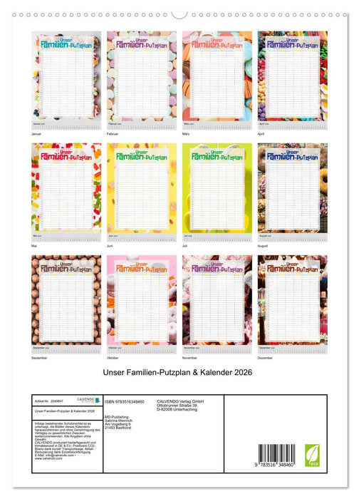 Unser Familien-Putzplan & Kalender 2026 (CALVENDO Premium Wandkalender 2026)