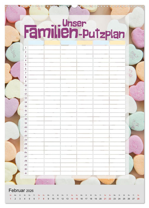 Unser Familien-Putzplan & Kalender 2026 (CALVENDO Premium Wandkalender 2026)