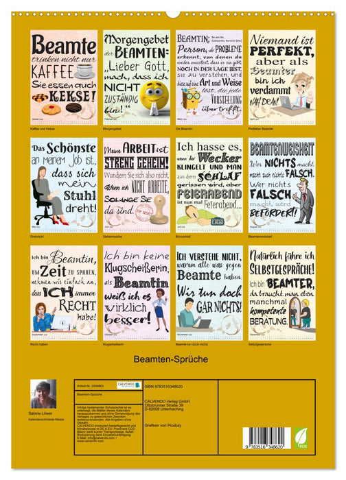 Beamten-Sprüche (CALVENDO Premium Wandkalender 2026)