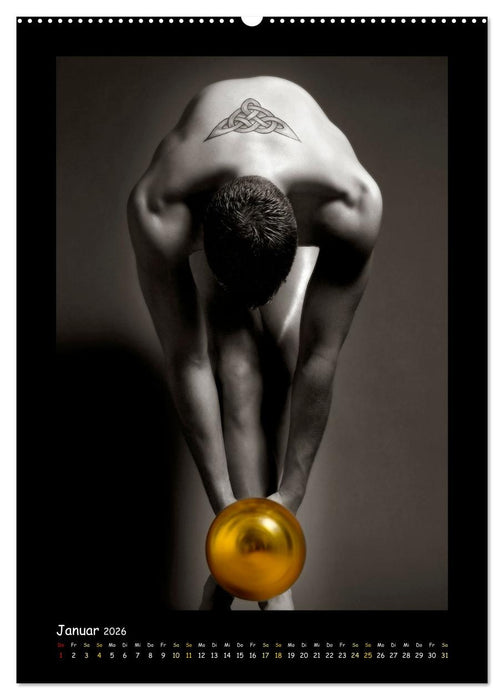 Golden Ball Männerakte exquisit (CALVENDO Wandkalender 2026)