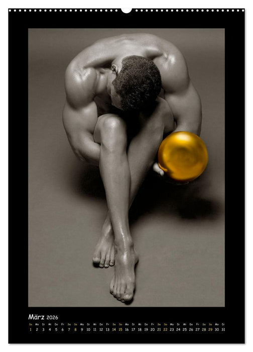 Golden Ball Männerakte exquisit (CALVENDO Wandkalender 2026)