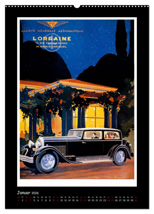 Historische Automobilplakate (CALVENDO Premium Wandkalender 2026)