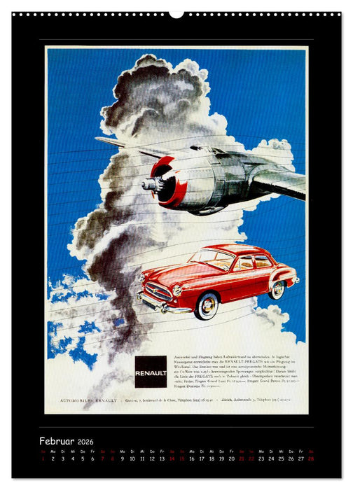 Historische Automobilplakate (CALVENDO Premium Wandkalender 2026)