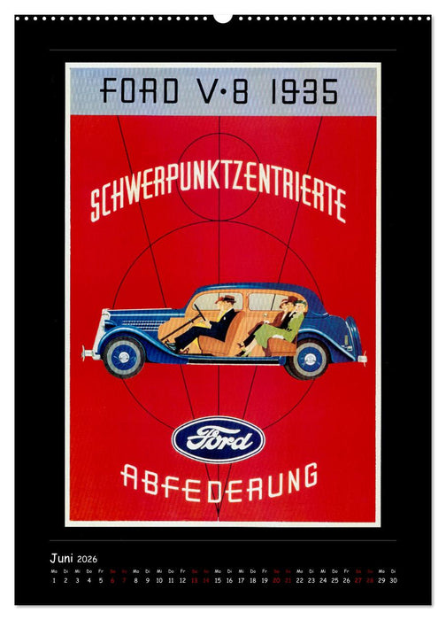 Historische Automobilplakate (CALVENDO Premium Wandkalender 2026)