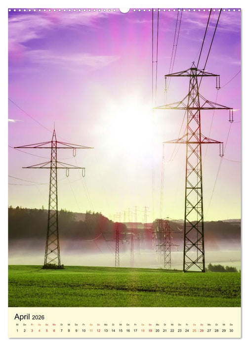 Strommasten - Autobahnen für den Strom (CALVENDO Wandkalender 2026)