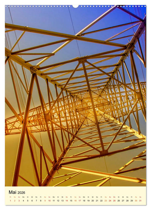 Strommasten - Autobahnen für den Strom (CALVENDO Wandkalender 2026)