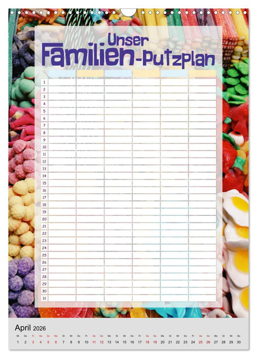 Unser Familien-Putzplan & Kalender 2026 (CALVENDO Wandkalender 2026)
