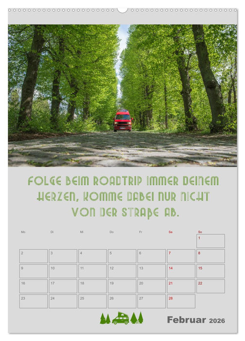 Roadtrips - Urlaub auf Rädern (CALVENDO Wandkalender 2026)