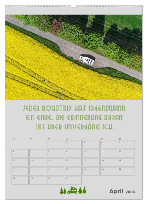 Roadtrips - Urlaub auf Rädern (CALVENDO Wandkalender 2026)
