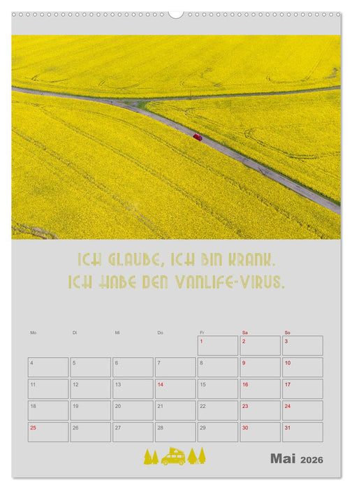 Roadtrips - Urlaub auf Rädern (CALVENDO Wandkalender 2026)