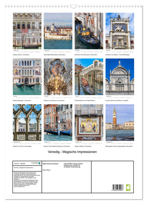 Venedig - Magische Impressionen (CALVENDO Wandkalender 2026)