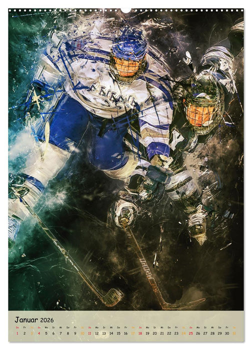 Eishockey spektakulär (CALVENDO Premium Wandkalender 2026)