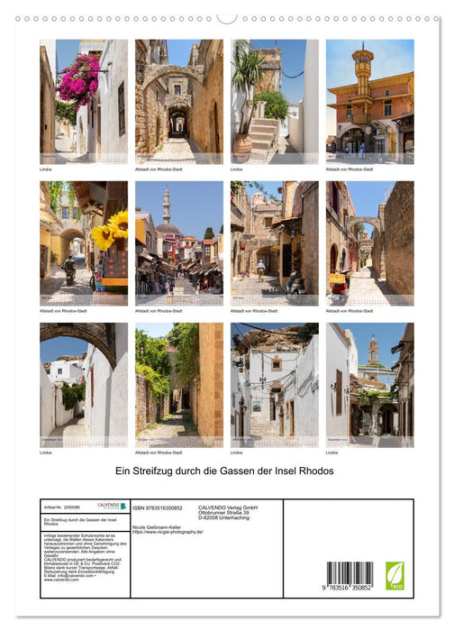 Ein Streifzug durch die Gassen der Insel Rhodos (CALVENDO Wandkalender 2026)
