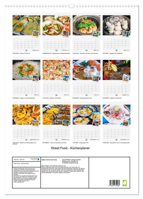 Street Food - Küchenplaner (CALVENDO Wandkalender 2026)