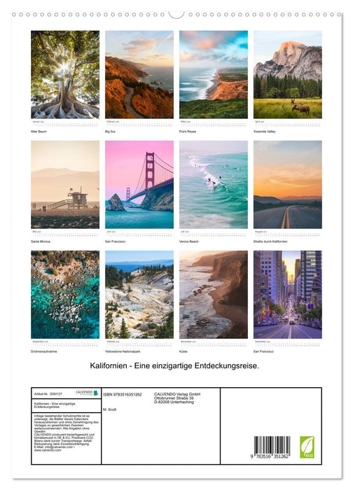 Kalifornien - Eine einzigartige Entdeckungsreise. (CALVENDO Premium Wandkalender 2026)