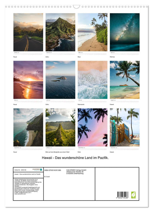 Hawaii - Das wunderschöne Land im Pazifik. (CALVENDO Wandkalender 2026)
