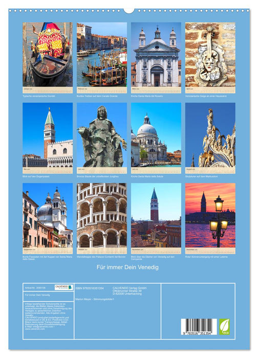 Für immer Dein Venedig (CALVENDO Wandkalender 2026)