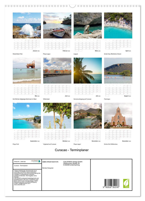 Curacao - Terminplaner (CALVENDO Premium Wandkalender 2026)