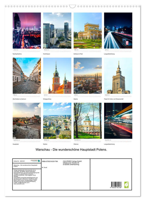 Warschau - Die wunderschöne Hauptstadt Polens. (CALVENDO Wandkalender 2026)