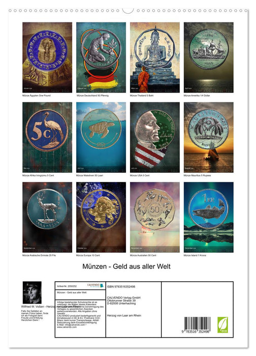Münzen - Geld aus aller Welt (CALVENDO Premium Wandkalender 2026)
