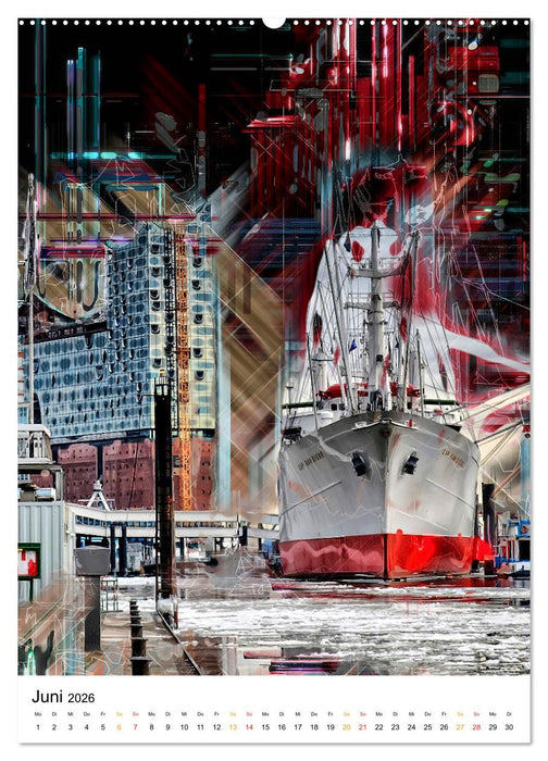 Hamburg bunte Stadt (CALVENDO Wandkalender 2026)