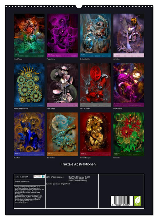 Fraktale Abstraktionen (CALVENDO Premium Wandkalender 2026)
